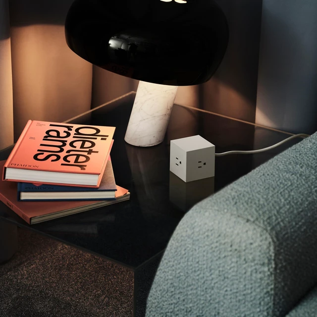 Alt view image 4 of 7 - Square 1 Nomad Sand Power Strip Cube, 5.9ft, 3 Outlets, 2 USB-C Nomad Sand magnetic power cube, fast USB-C 30W charging; ideal for bedside tables and living rooms