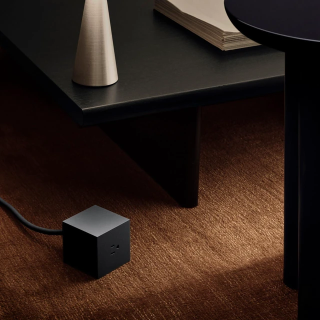 Alt view image 7 of 7 - Square 1 Stockholm Black Power Strip Cube, 5.9ft, 3 Outlets, 2 USB-C Stockholm Black magnetic power cube, fast USB-C 30W charging; ideal for home offices and minimalist desks