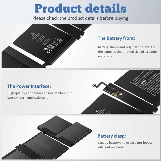 Alt view image 5 of 7 - A2485 A2527 Battery Replacement for MacBook Pro 16 inch (Late 2021) EMC3651 MK1E3LL/A MK183LL/A MK1F3LL/A MK193LL/A MK1H3LL/A MK1A3LL/A