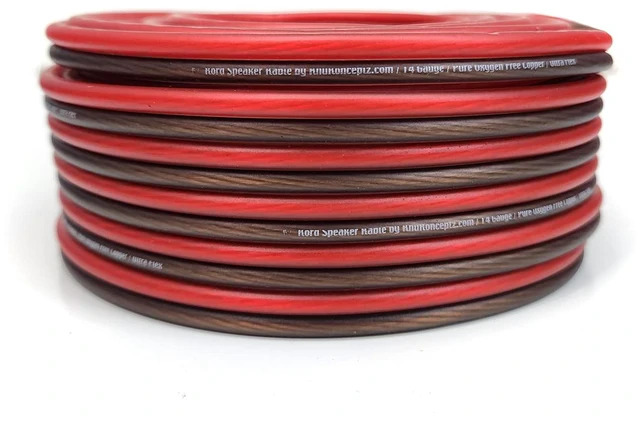 Main image of Kord Speaker Cable 14 Gauge Oxygen Free Copper Speaker Wire 100' Red/Black