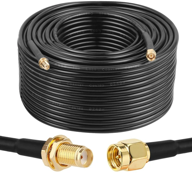 Main image of SMA Cable, SMA Male to SMA Female Cables 150 FT RG58 SMA Extension Cable for SDR Equipment Antenna Ham Radio,3G 4G LTE Antenna,ADS-B,GPS and etc