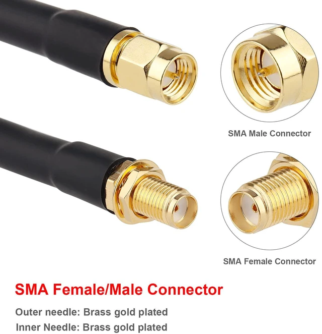 Alt view image 2 of 6 - SMA Cable, SMA Male to SMA Female Cables 150 FT RG58 SMA Extension Cable for SDR Equipment Antenna Ham Radio,3G 4G LTE Antenna,ADS-B,GPS and etc
