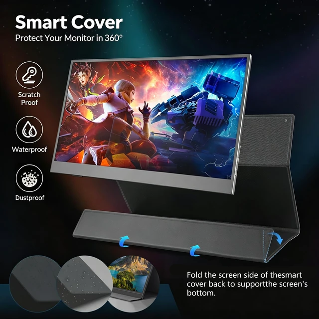 Alt view image 3 of 7 - 14" Portable Touchscreen Travel Monitor 1920 * 1200P IPS/HDR Laptop Screen Extender for Gaming and Computer Display, Compatible with Laptop PC Phone PS4/PS5 Switch