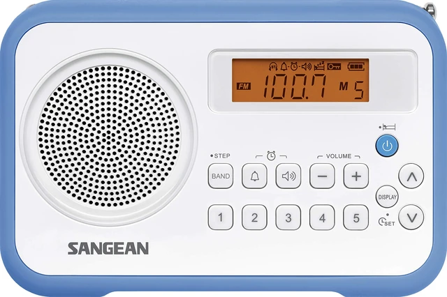 Alt view image 2 of 5 - PR-D18BU AM /FM / Portable Digital Radio with Protective Bumper (White/Blue)
