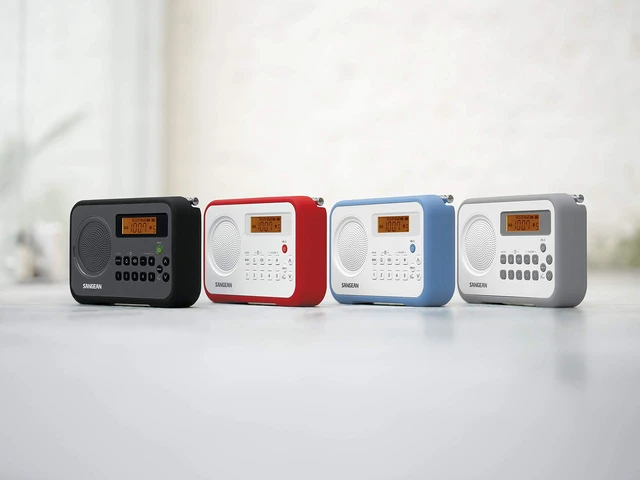 Alt view image 4 of 5 - PR-D18RD AM/FM/Portable Digital Radio with Protective Bumper (White/Red)