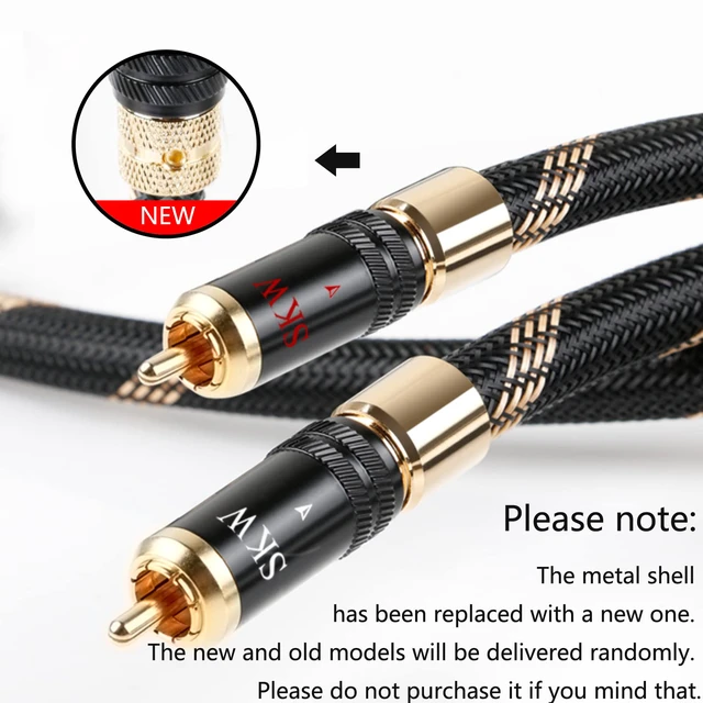 Alt view image 7 of 7 - Audiophile Series 9.8ft/3m Locking 2RCA Cable, Secure-Fit Connection Heavy-duty 10mm noise-damping jacket, 24K gold-plated locking plugs, low-loss signal path, high-end turntables and preamps