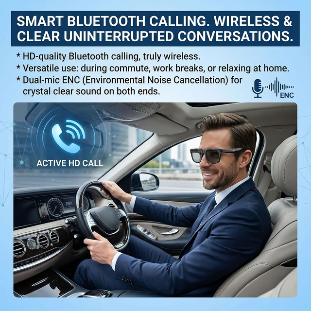Alt view image 7 of 7 - AI Smart Glasses with Camera POV Vlogging Capture & Photochromic Hands-free POV vlogging capture, real-time AI translation & open-ear audio