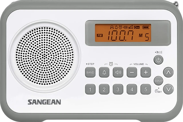 Alt view image 2 of 4 - PR-D18GR AM/FM/Portable Digital Radio with Protective Bumper (White/Gray)