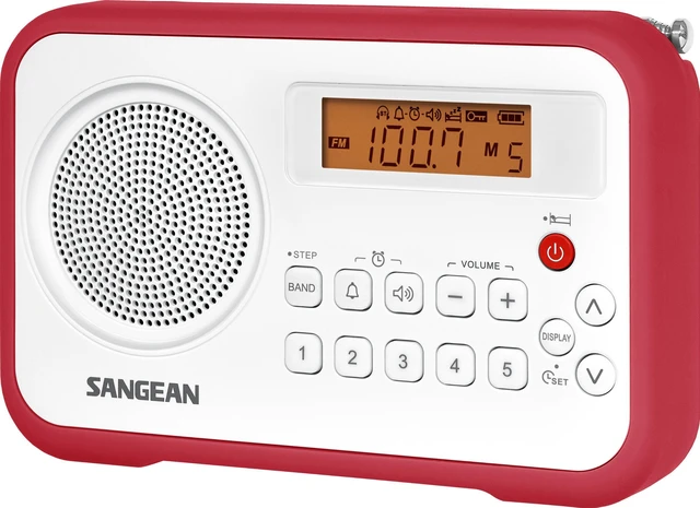 Main image of PR-D18RD AM/FM/Portable Digital Radio with Protective Bumper (White/Red)
