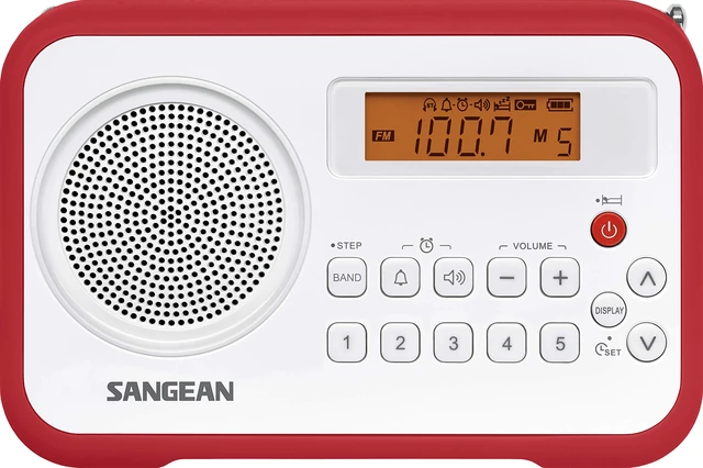 Alt view image 2 of 5 - PR-D18RD AM/FM/Portable Digital Radio with Protective Bumper (White/Red)