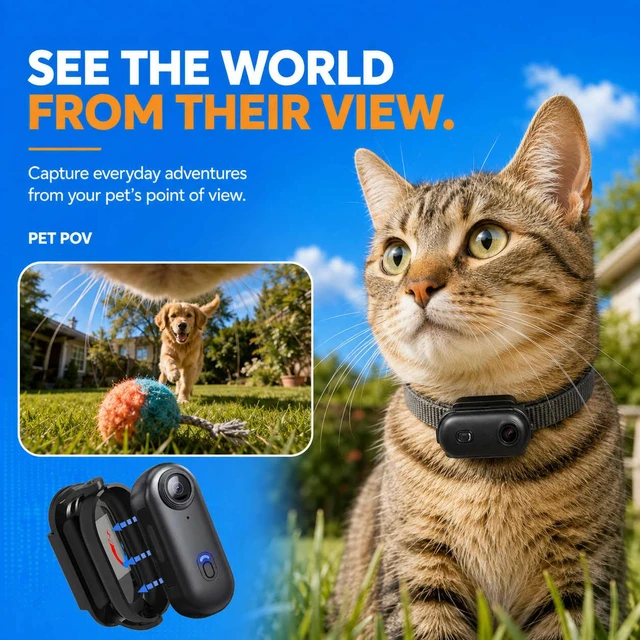 Alt view image 3 of 7 - 128G 4K Body Camera, Thumb Size Cam,Wearable Camera with 360°Rotatable Clip & Magnetic Clip,120 Minutes for Recording,Take for Lecture, Traveling,Pet Walking,Outdoors Activities (4K-P-128G)