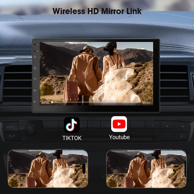 Alt view image 5 of 6 - 2 Din Car Radio with Wireless CarPlay & Android Auto, 7 Inch Touchscreen Car Stereo with Mirror Link,Android 13,Voice Control, FM/RDS, 25 Sets UI Fit All Cars (2+32GB NO Camera)