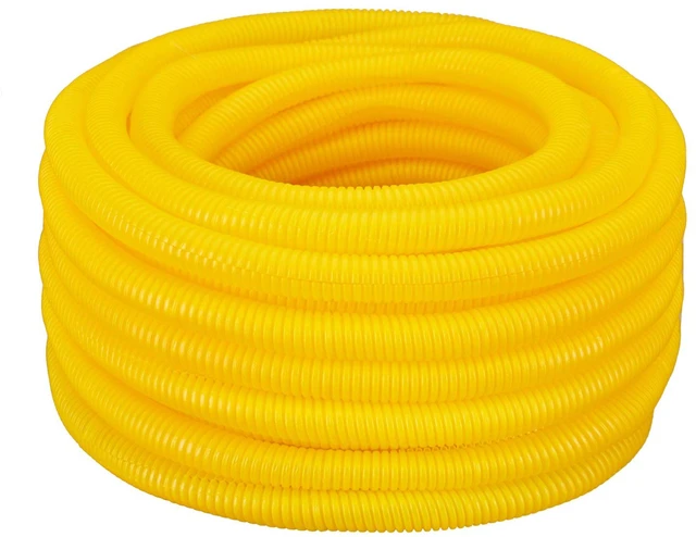 Main image of (1 1/2" Dia. x 100 ft, Yellow) ® Flexible Polyethylene Corrugated (PE) Split Tubing (Wire Loom)