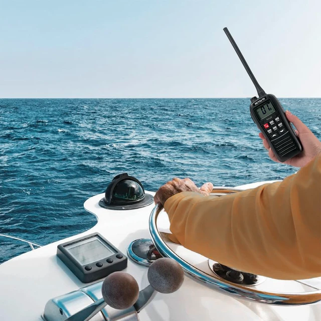 Alt view image 3 of 7 - RA26 5W VHF Marine Radio IP67 Floating, Micro USB for Boats(1 Pack) 1500mAh Battery, NOAA Weather Alert, Global Channels, Backlit LCD, 3-Watch, Vibration drainage, Coastal Fishing, Travel Sport