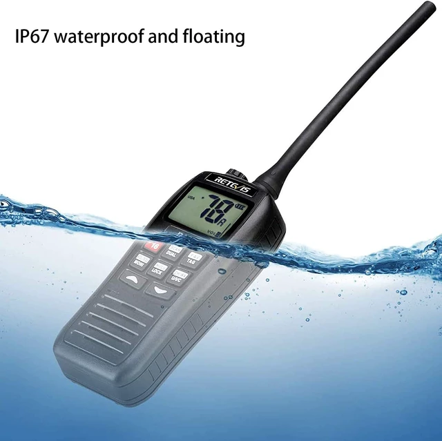 Alt view image 5 of 7 - RA26 5W VHF Marine Radio IP67 Floating, Micro USB for Boats(1 Pack) 1500mAh Battery, NOAA Weather Alert, Global Channels, Backlit LCD, 3-Watch, Vibration drainage, Coastal Fishing, Travel Sport