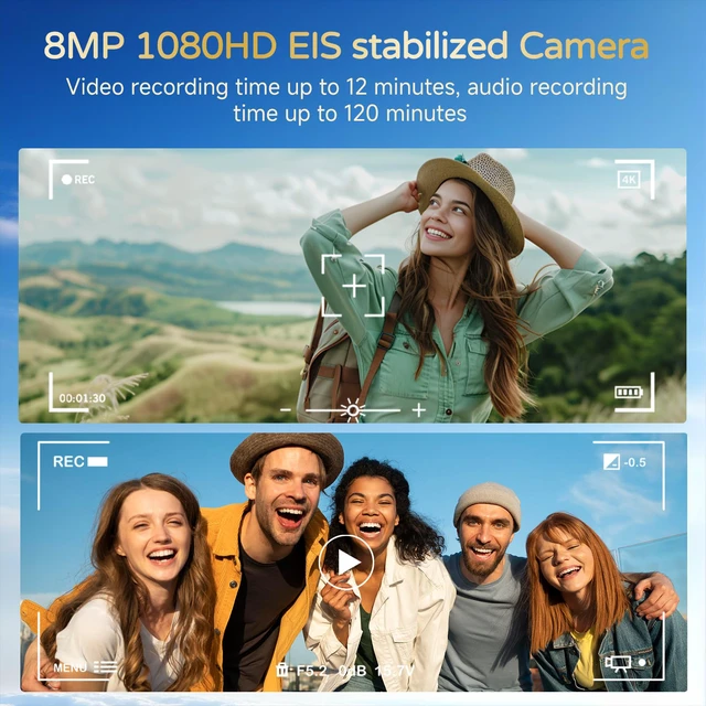 Alt view image 3 of 7 - AI Smart Glasses with Camera, 8MP 4K HD Video & Photo Capture, Real-Time Translation, Recording Glasses with AI Assistant, Open-Ear Audio, Object Recognition, for Vlog, Outdoor & Hiking(Red Coated)