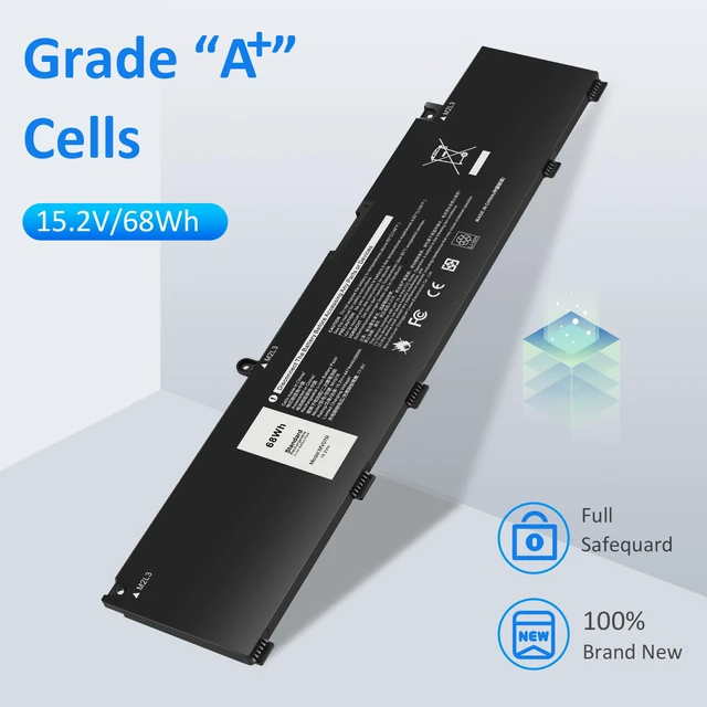 Alt view image 7 of 7 - (15.2V 68Wh) MV07R Laptop Battery Replacement for Dell G3 15 3500 3590 3700 3790 G5 15 5500 5505 SE Series Notebook 0415CG 72WGV 072WGV W5W19 0W5W19 JJRRD 0JJRRD 266J9 M4GWP 0M4GWP PN1VN 0PN1VN C9VNH