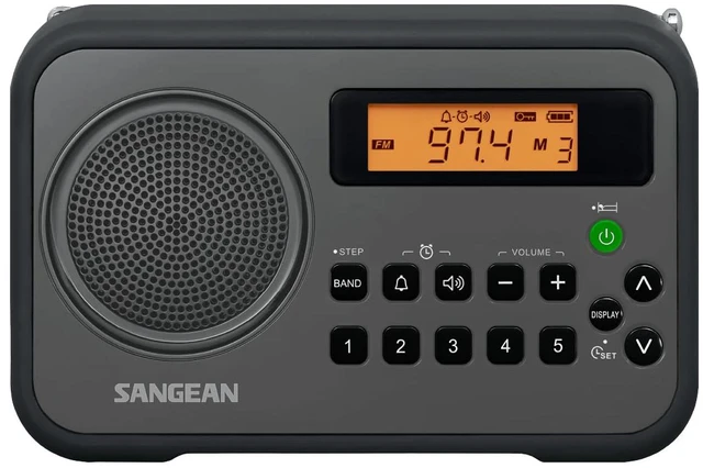 Main image of PR-D18BK AM/FM/Portable Digital Radio with Protective Bumper (Gray/Black) Black/Grey