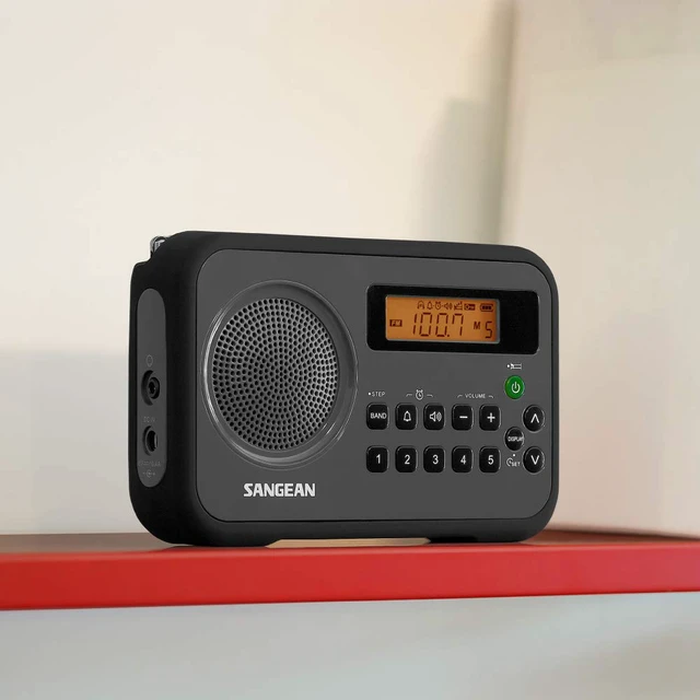 Alt view image 7 of 7 - PR-D18BK AM/FM/Portable Digital Radio with Protective Bumper (Gray/Black) Black/Grey