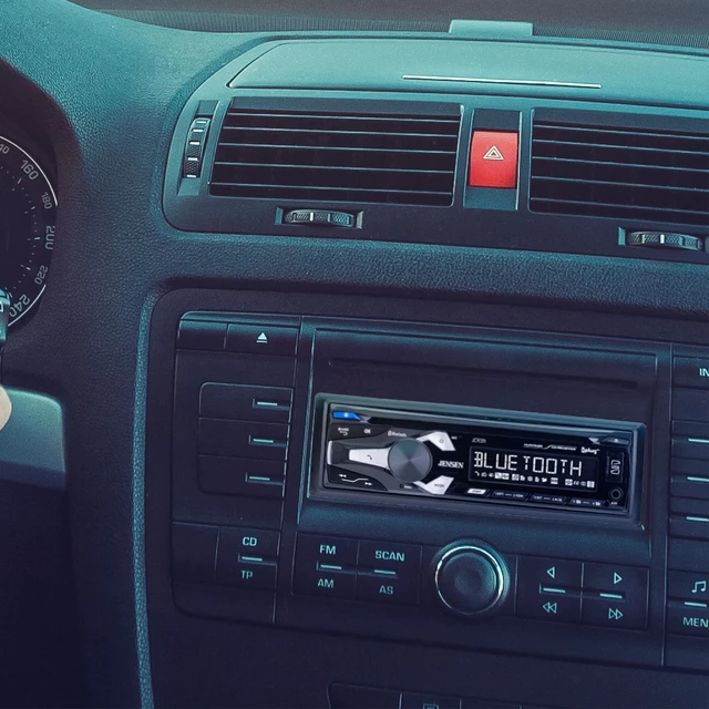 Alt view image 7 of 7 - JCR311 Single DIN Bluetooth Car Stereo with CD Player, AM/FM, USB Plays CDs plus Bluetooth hands-free calling and streaming, push-to-talk assistant, USB playback and charging, AM/FM radio