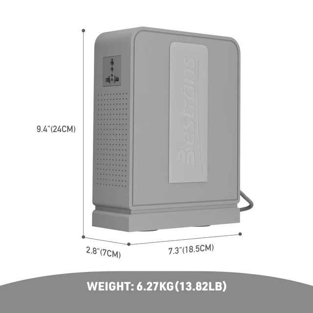 Alt view image 5 of 7 - 2000W Step Up Transformer, 110V to 220V Converter, Light Grey Toroidal Core, Appliances for Use in Asia&Europe, 110V-120V to 220V-240V with Dual Outlets, Overload Protection, Heavy Duty