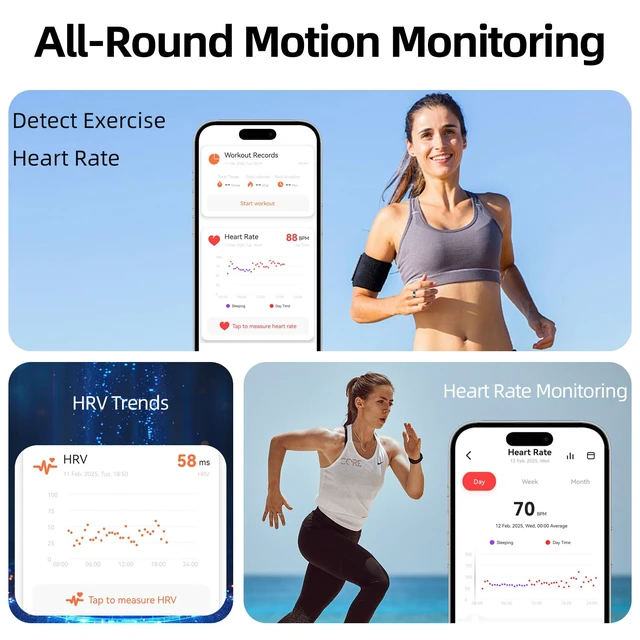 Alt view image 4 of 7 - Smart Ring for Women & Men Fitness Sleep Heart Tracker No Subscription, 5-Day Battery, Heart Rate, Stress, Sleep & Activity Monitoring, IP68 Waterproof, iOS & Android Compatible