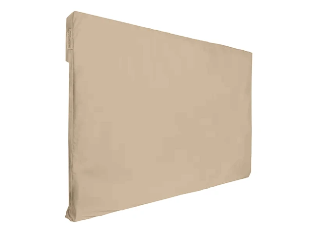Alt view image 2 of 7 - Classic Full TV Cover, 12-Gauge Vinyl, 65-68 Inches Classic Tan Polyester lining, touch fastener closure, built-in remote pocket, water and UV resistant