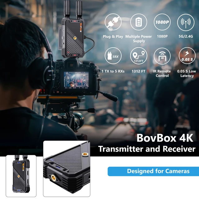 Alt view image 2 of 5 - Wireless HDMI Multiple Receivers, 1312FT 1080P,Extra Receiver Support IR Remote Control,1TX to 5RXs,Streaming from PC,Camera,Laptop,Need to Pair with TX Manually