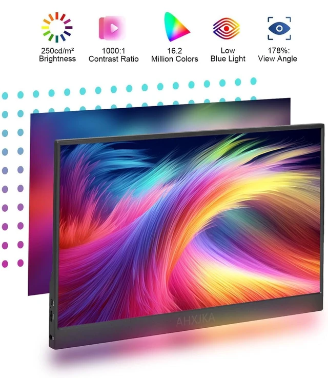 Alt view image 2 of 7 - 14" Portable Touchscreen Travel Monitor 1920 * 1200P IPS/HDR Laptop Screen Extender for Gaming and Computer Display, Compatible with Laptop PC Phone PS4/PS5 Switch
