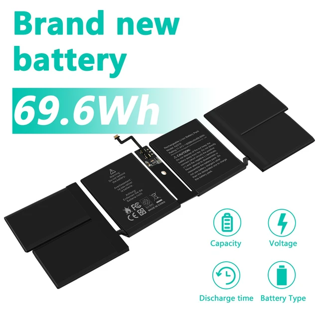 Alt view image 7 of 7 - A2519 Battery Replacement for A2442 MacBook Pro 14 inch2021EMC 3650 8102
