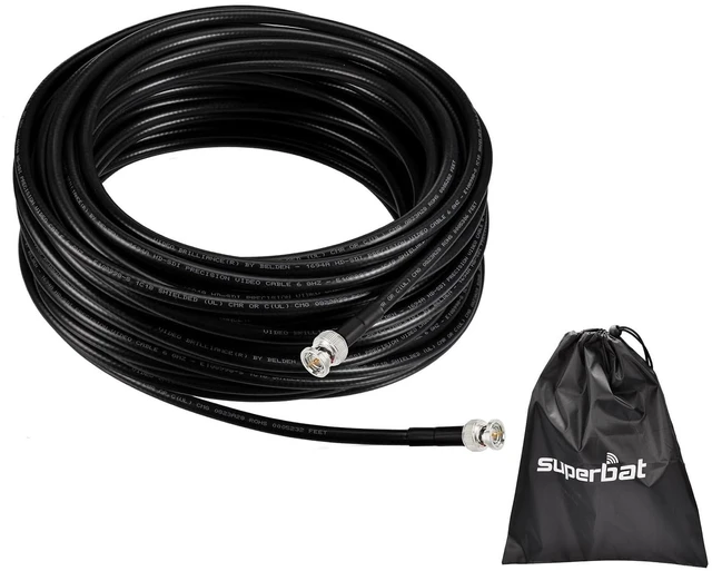 Main image of 3G/6G/12G SDI Cable 75ft Belden 1694A Heavy Duty BNC Cable 75 Ohm Long SDI Cables Black for HD-SDI/3G-SDI/6G-SDI/4K Monitor SDI Converter,Precision BNC Camera Wire