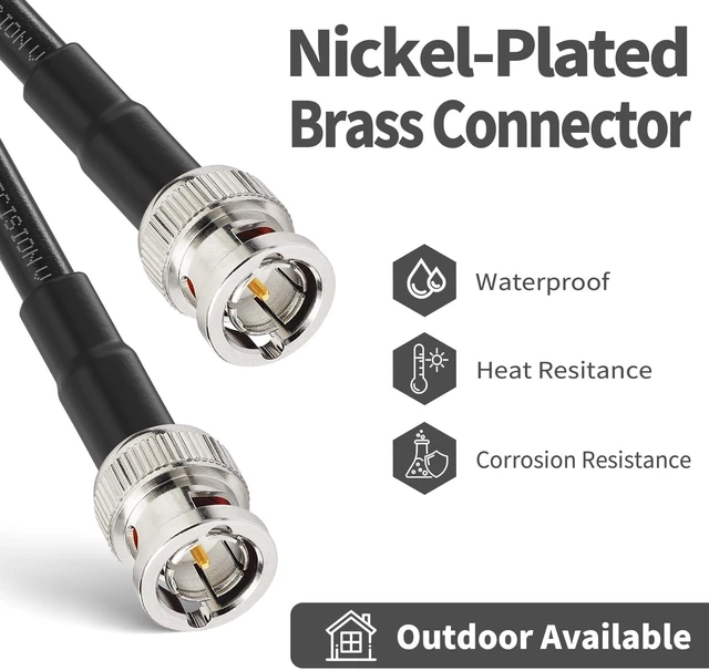 Alt view image 3 of 7 - 3G/6G/12G SDI Cable 75ft Belden 1694A Heavy Duty BNC Cable 75 Ohm Long SDI Cables Black for HD-SDI/3G-SDI/6G-SDI/4K Monitor SDI Converter,Precision BNC Camera Wire