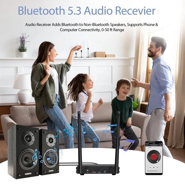Alt view image 4 of 7 - 2.4GHz Wireless ARC Optical 3.5mm (RCA) Audio Transmitter Receiver for TV Pojector,164Ft 18ms Latency,Built-in Bluetooth 5.3 Receiver (Only Audio)
