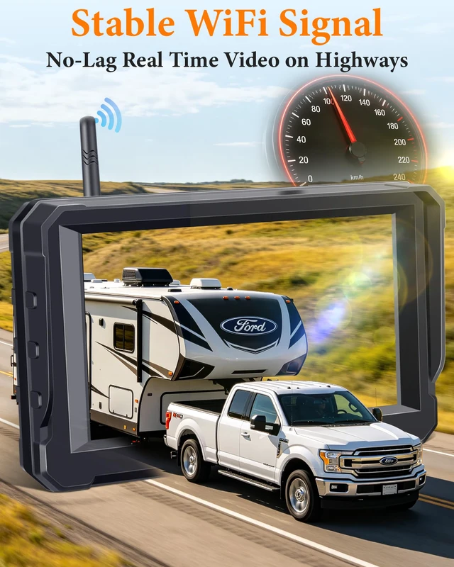 Alt view image 6 of 7 - Magnetic Wireless Backup Camera for Truck Strong Magnet, Portable 1-Min Easy Install Without Tools, 1080P HD Clear Night Vision, Solar Powered Backup Camera for Hitching & Parking