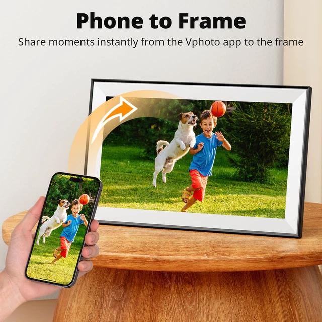 Alt view image 3 of 7 - 15.6 Inch Large Digital Picture Frame - WiFi Digital Photo Frame with 32GB Storage, FHD 1080P Touch Screen, Auto-Rotate, Share Photos/Videos Instantly via Free App Best Gifts for Mom