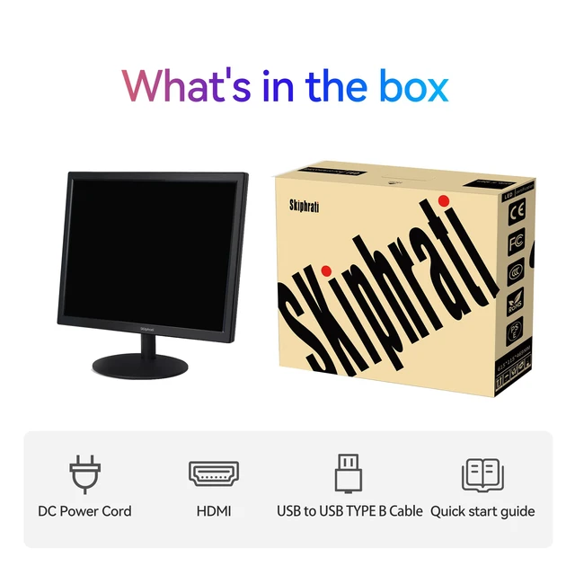 Alt view image 7 of 7 - 17" Square 1280x1024 10-Point Multi Touch Screen Monitor with HDMI, VGA, Type B Ports, 75Hz, 5:4 Aspect Ratio, VESA Wall Mountable, PC Touch Monitor for PC POS Machine Windows