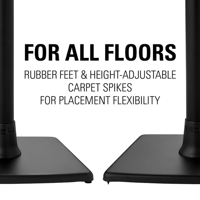 Alt view image 6 of 7 - Wireless Sonos Speaker Stand for Sonos One, Play:1, & Play:3 - Audio-Enhancing Design with Built-in Cable Management - Single Stand (Black) - WSS21-B1