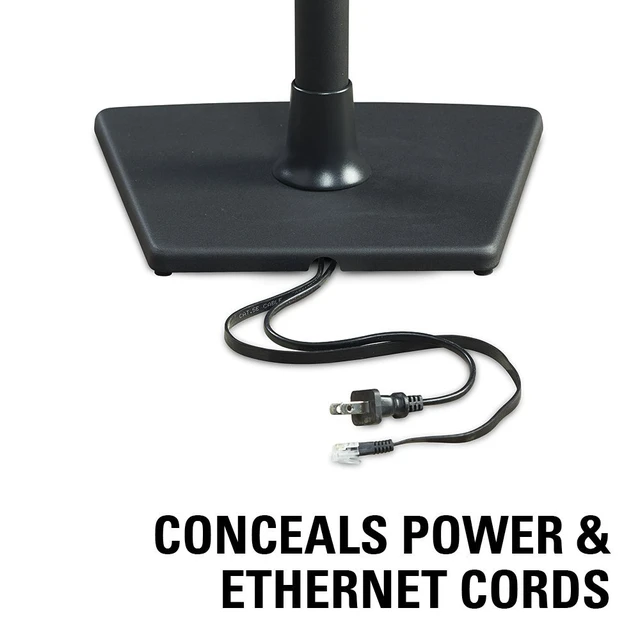 Alt view image 7 of 7 - Wireless Sonos Speaker Stand for Sonos One, Play:1, & Play:3 - Audio-Enhancing Design with Built-in Cable Management - Single Stand (Black) - WSS21-B1