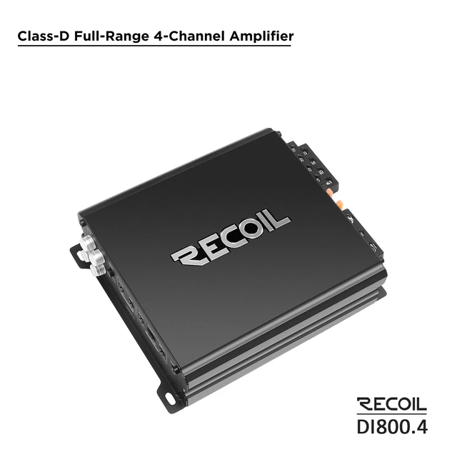 Alt view image 2 of 7 - DI800.4 Full-Range Class-D 4-Channel Car Audio Amplifier 1500 Watts 2-4 Ohm Stable Mosfet Power Supply Bridgeable