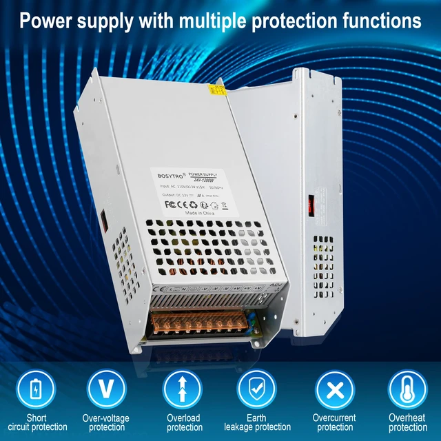 Alt view image 6 of 7 - 24V 50A 1200W DC Switching Power Supply Adapter PSU AC 110V / 220V-DC 24V Transformer Adapter, for LED Light Strip,Medical Equipment, DC Motor,Computer Project of Industrial Power Supplies