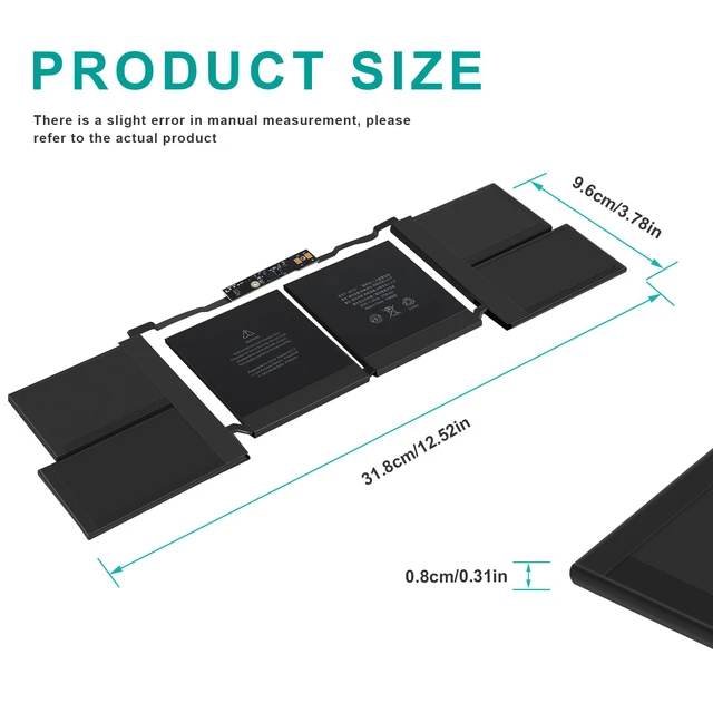 Alt view image 5 of 7 - A2113 A2141 Battery Compatible with MacBook Pro 16-inch A2141Release 2020 2019 EMS 3347 MVVJ2xx/A MVVK2xx/A MVVL2xx/A MVVM2xx/A
