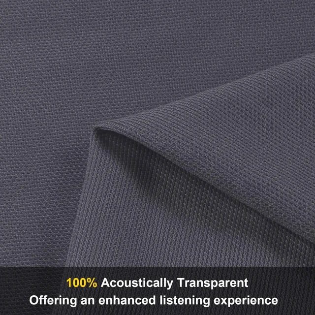 Alt view image 2 of 7 - 5 Yard Speaker Grill Cloth Fabric, Acoustic Fabric Gray Acoustically Transparent for Replacement Vintage Speaker Home Audio Renovation Custom Cabinets (180"x54")