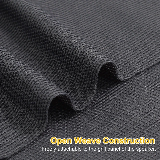 Alt view image 4 of 7 - 5 Yard Speaker Grill Cloth Fabric, Acoustic Fabric Gray Acoustically Transparent for Replacement Vintage Speaker Home Audio Renovation Custom Cabinets (180"x54")