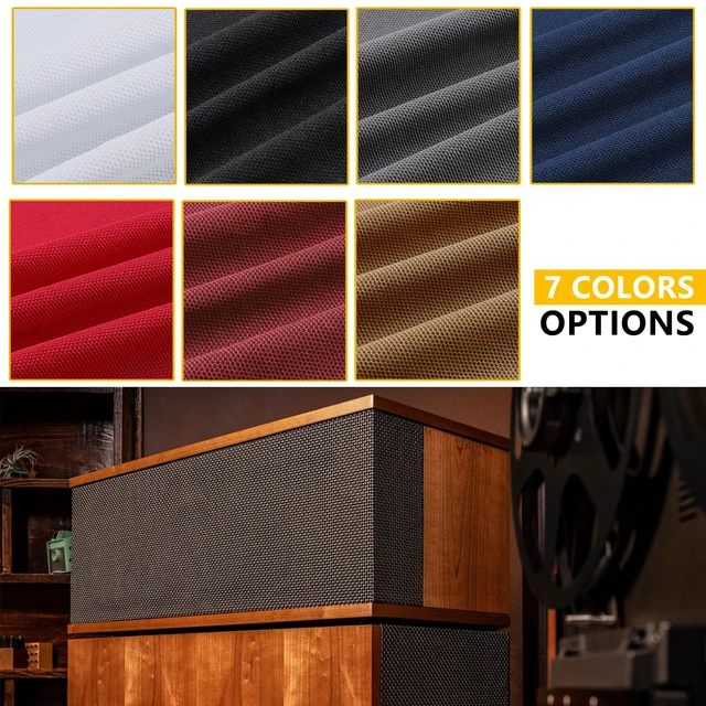 Alt view image 6 of 7 - 5 Yard Speaker Grill Cloth Fabric, Acoustic Fabric White Acoustically Transparent for Replacement Vintage Speaker Home Audio Renovation Custom Cabinets (180"x54")