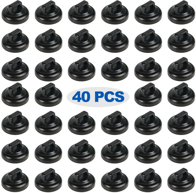 Main image of Magnetic Cable Zip Tie Mounts Clips Multipurpose Zip Ties Mount Base Holder Black Wire Cable Holder Mount Wire Clips Management for Home Office Marine Electrical Wiring (Black, 40 Piece)