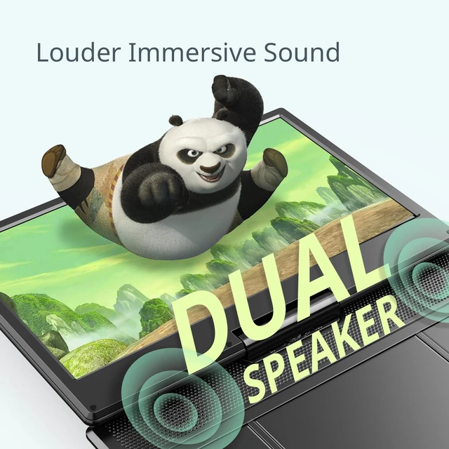 Alt view image 7 of 7 - 16.9" Portable DVD Player, 14.1" HD Screen, Easy Setup, 6H Elderly-Friendly, Just Insert and Play, Enjoy Clear Picture Quality, All-Region Playback, Headphone Jack, Not Support Blu-ray