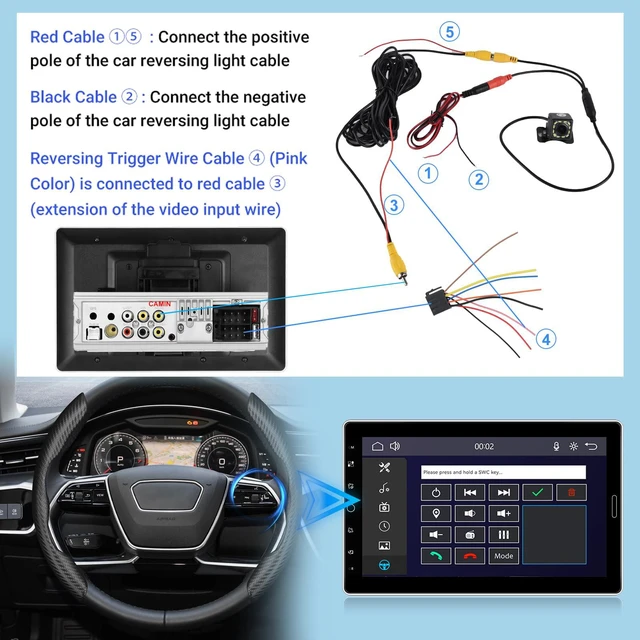 Alt view image 6 of 7 - 10.1 inch Single Din Car Stereo Wireless Carplay 10 inch Touchscreen Radio Support FM Radio/YouTube Video/Car Play/Android Auto/Bluetooth/SWC + Backup Camera + Mic