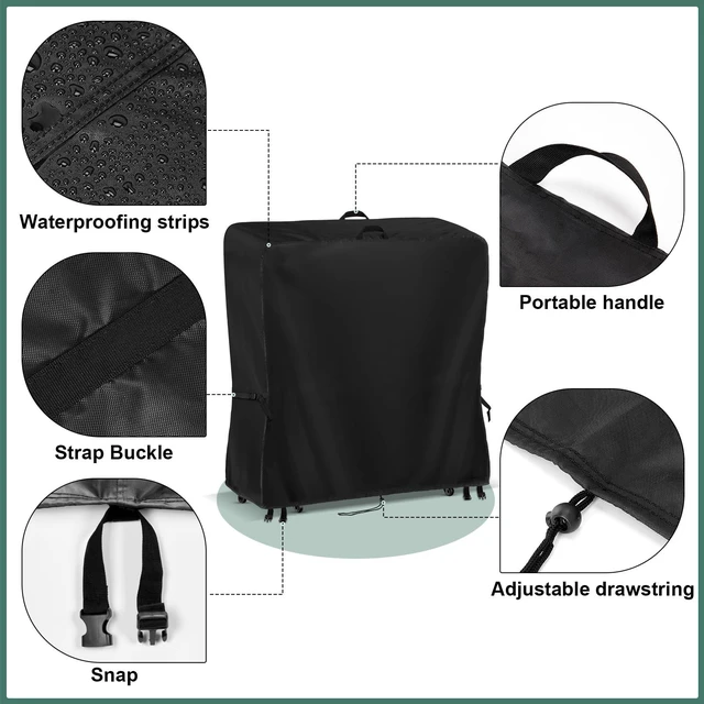 Alt view image 4 of 7 - Outdoor TV Cover 58 Inch Weatherproof for 65 Inch TV Waterproof Outdoor TV Stand Covers For Mobile TV Carts Stand, TV Screen Protection Covers For Outside- 58L x 14W x 55H