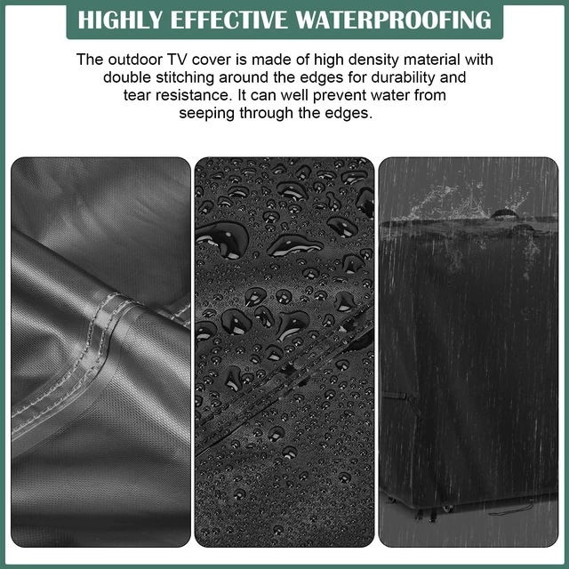 Alt view image 5 of 7 - Outdoor TV Cover 58 Inch Weatherproof for 65 Inch TV Waterproof Outdoor TV Stand Covers For Mobile TV Carts Stand, TV Screen Protection Covers For Outside- 58L x 14W x 55H
