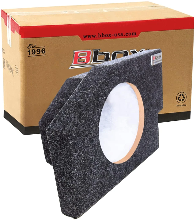 Main image of Bbox Single 10 Inch Subwoofer Sealed Enclosure - Fits 2002-2018 Dodge Ram Quad Cab - Carpeted Car Subwoofer Boxes & Enclosures - Subwoofer Box Improves Audio Quality, Sound and Bass - Charcoal